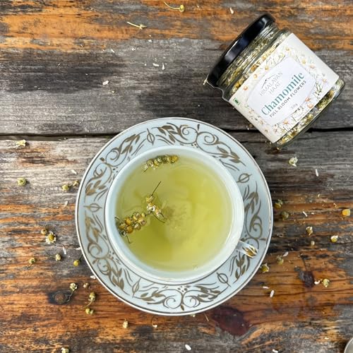 Image of Himalayan Haat Full Bloom Chamomile Flowers - Caffeine-Free Chamomile Tea | Reduces Anxiety, Promotes Sleep & Immunity | Soothes Muscle Pain & Menstrual Cramps | 30g