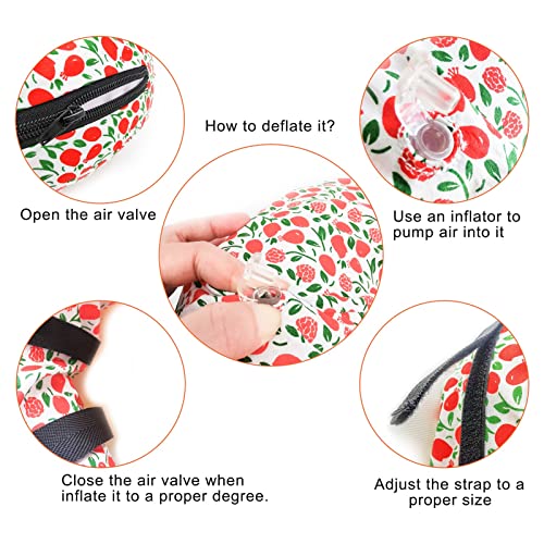 Image of Protective Inflatable Collar for Dogs and Cats - Soft Pet Recovery Collar Does Not Block Vision, Prevents Pets from Touching Stitches, Wounds and Rashes (Floral - 1, Neck 13 inch - 17 inch)
