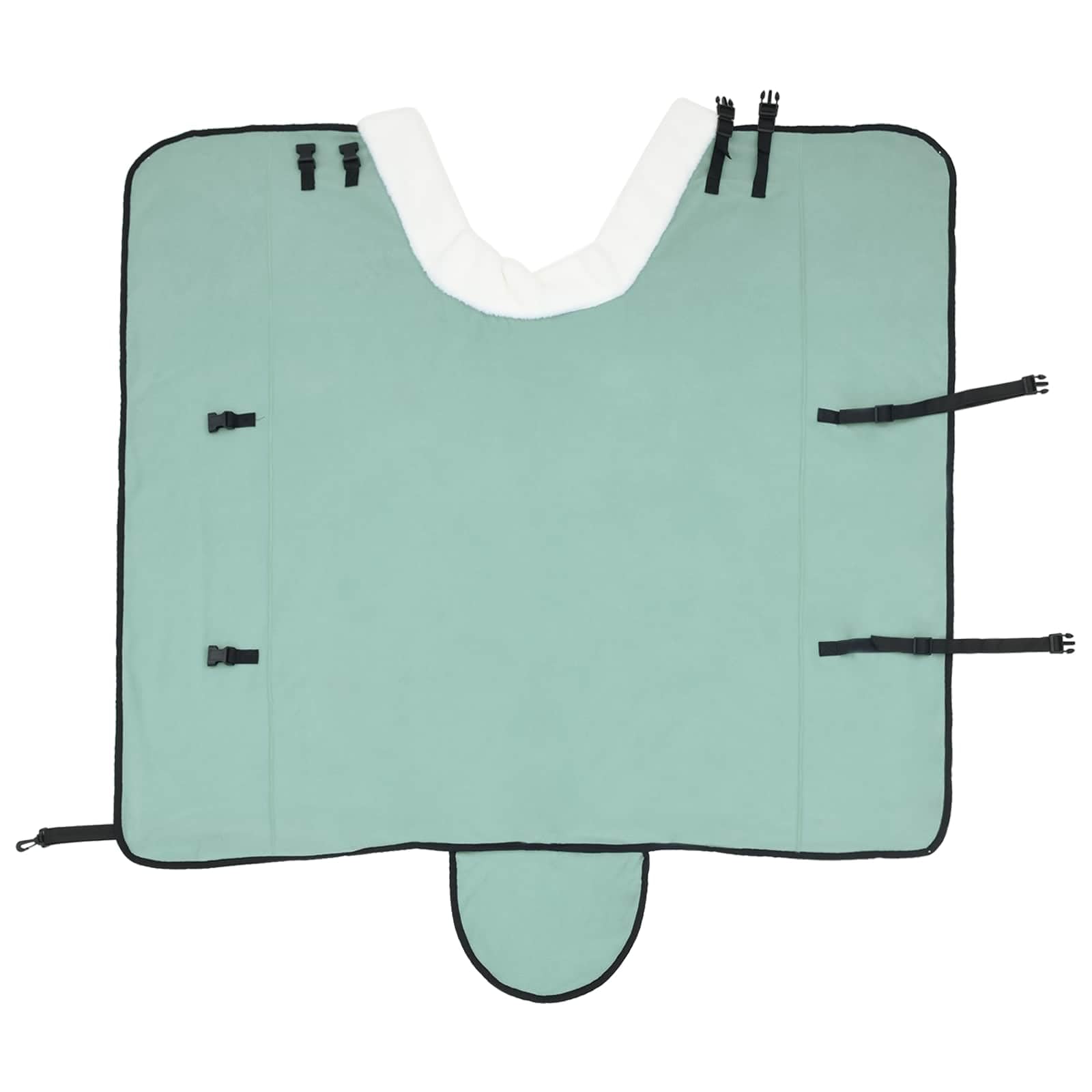 vidaXL Manta para Caballo Verde Oscuro Completo 125 cm Forro Polar, Manta Moderna para Caballos, Invierno, Forro Polar, Equipo Ecuestre, cálido, Ajustable