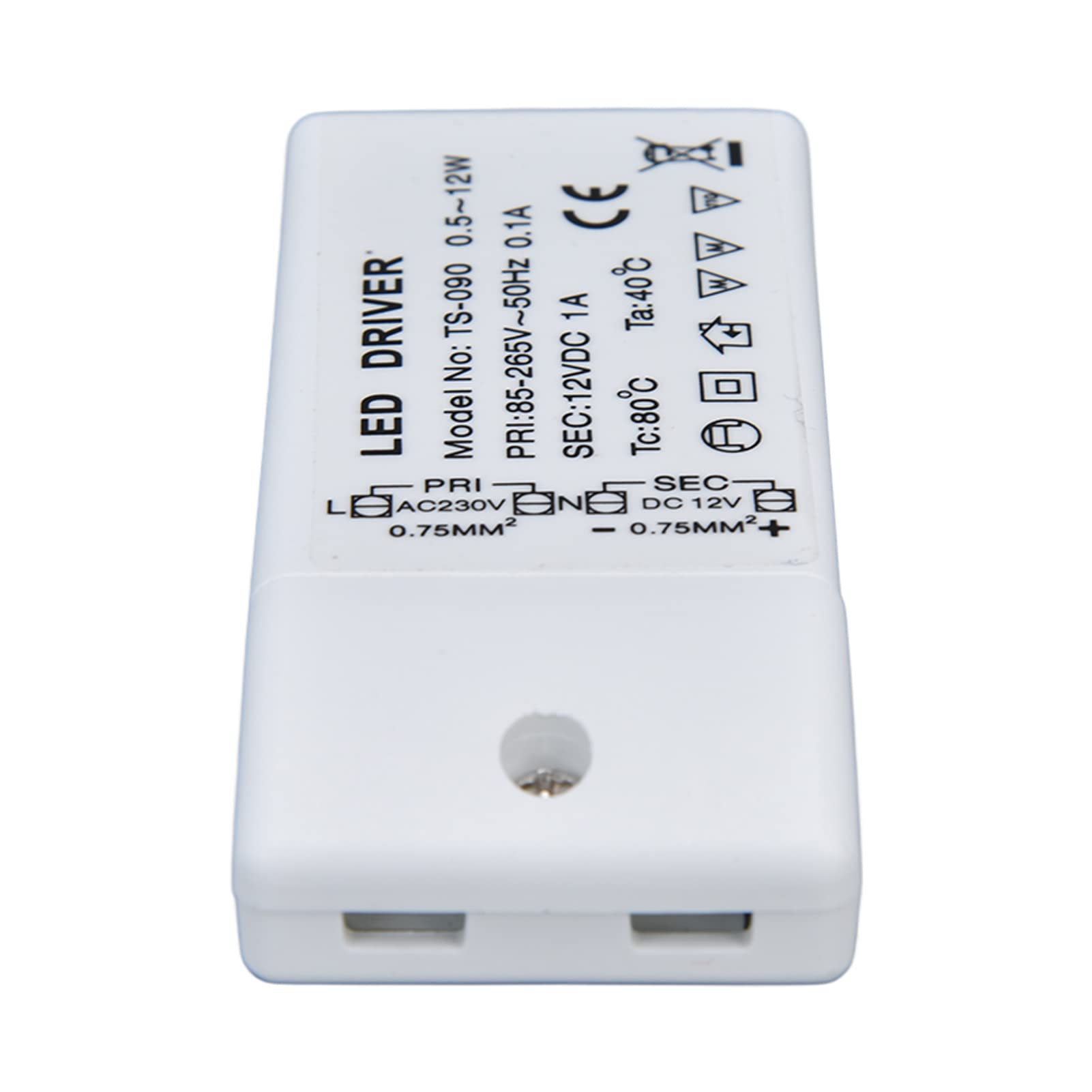 Sterownik LED 12V 12W, Transformator Zasilania ABS, Ochrona Przed Przegrzaniem, 1A DC, 85-265V AC, 90x40x20mm
