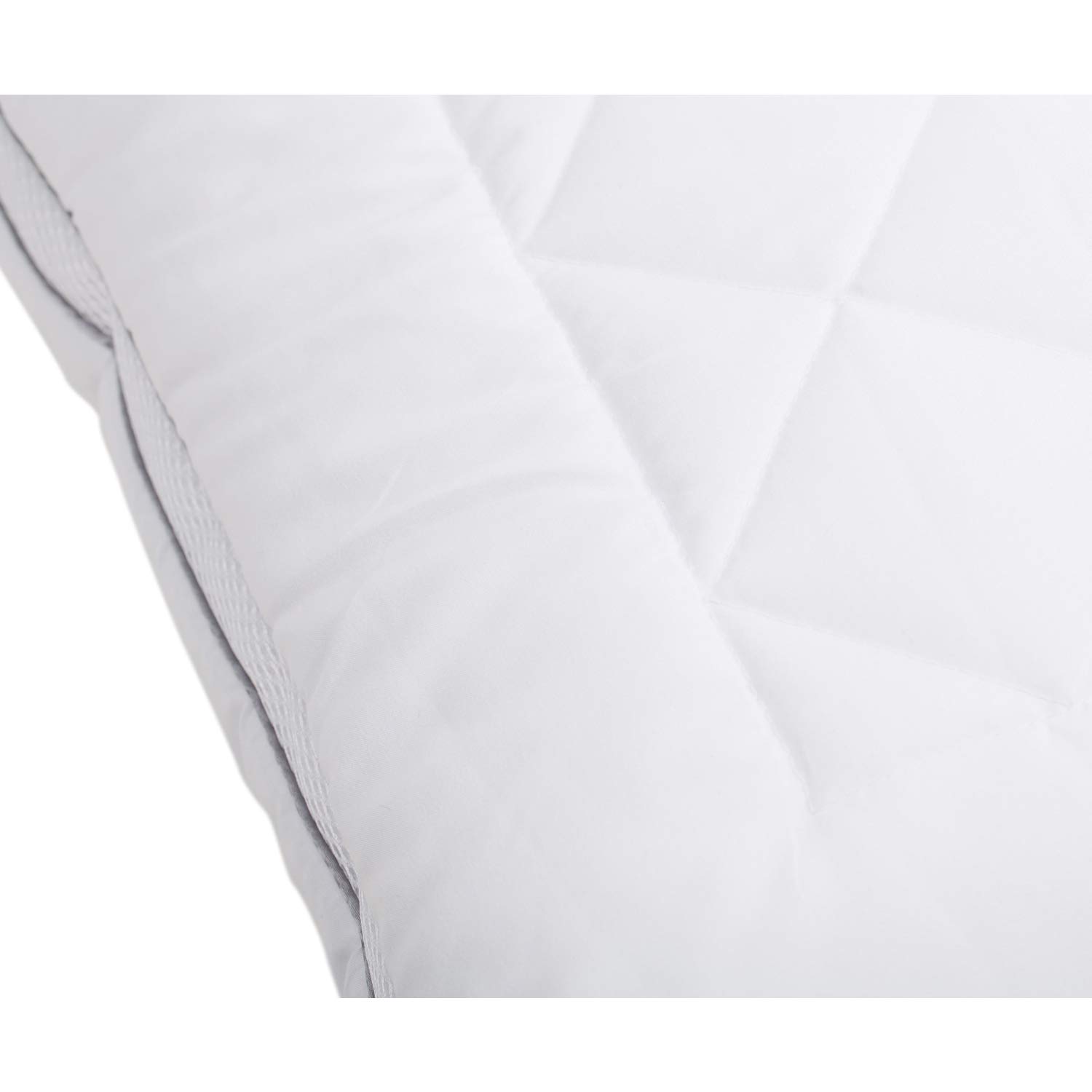 Gözze - Cuscino con Imbottitura di 300 g e Fascia di Aerazione, Include Custodia per il Trasporto, 100% Poliestere, 80 x 80 cm - Bianco