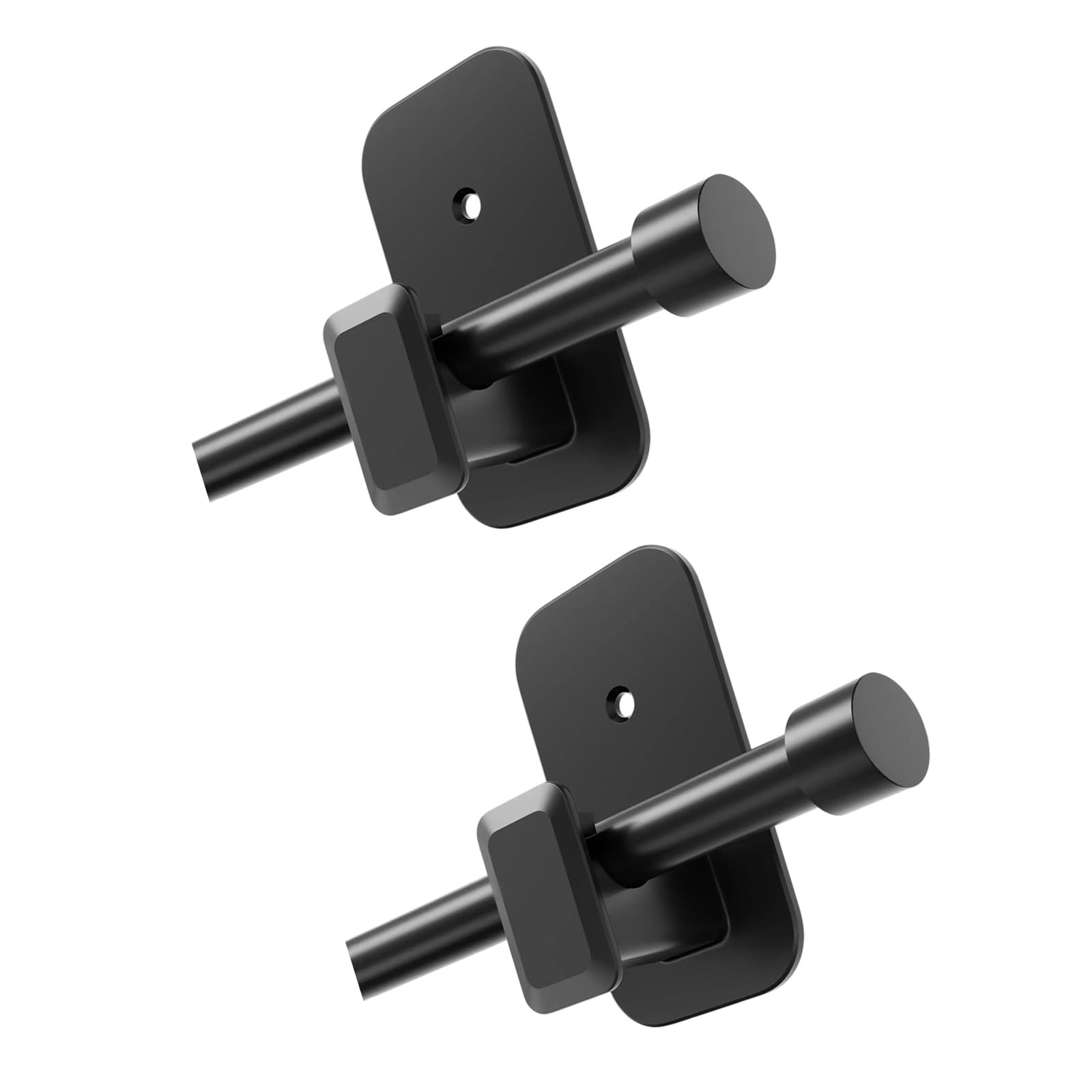 Oxxggkao 2 Piece Without Drilling Single Curtain Rod Brackets Adhesive Wall Rod Hangers Holders Hook for Drapery Stick Adhesive Curtain Holder
