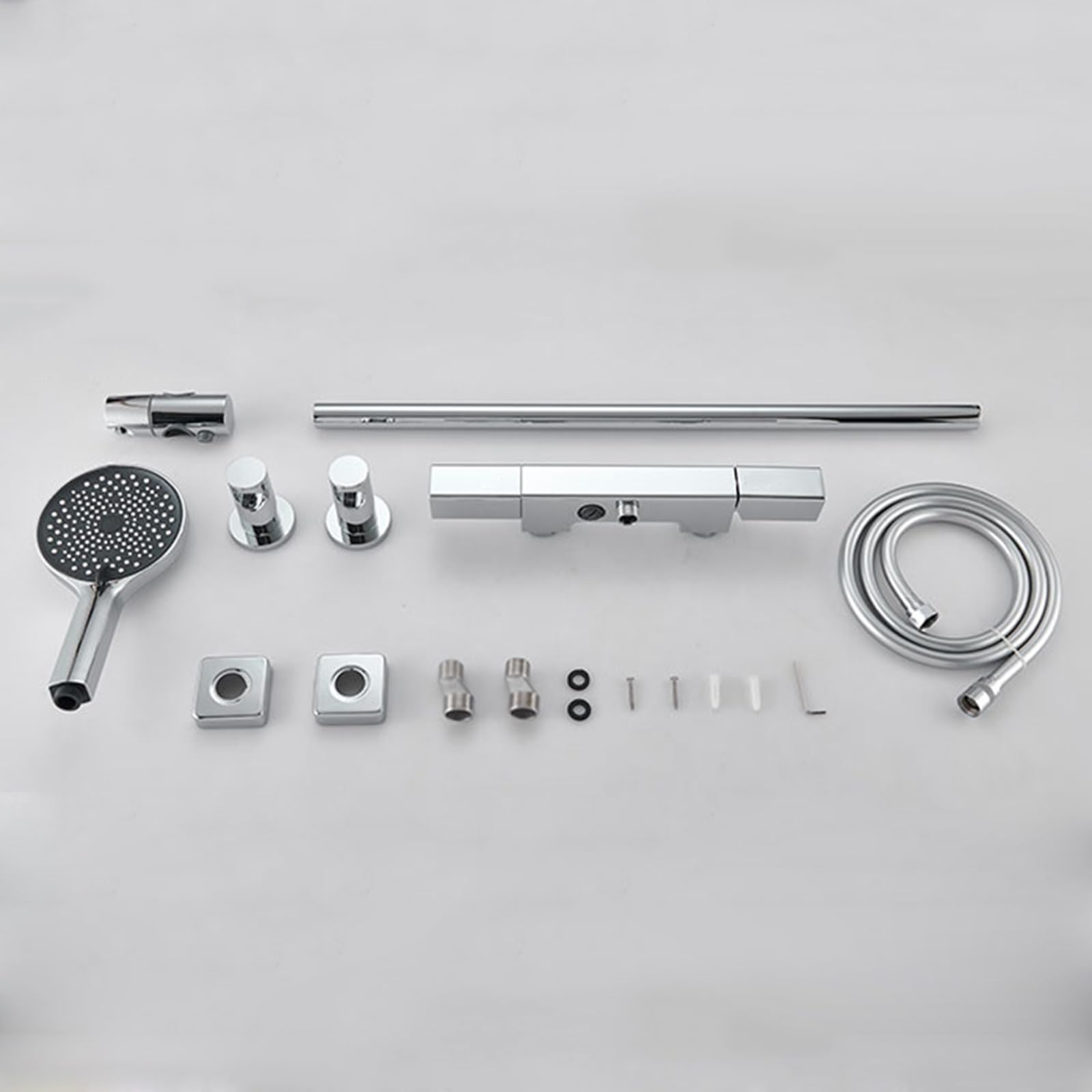 Grifo Mezclador de Bañera Y Ducha con Accesorio de Ducha Ducha de Mano de 3 Modos (Agua Caliente Y Fría) con Manguera de 1,5 M Y Kit de Elevador de Ducha Color Negro