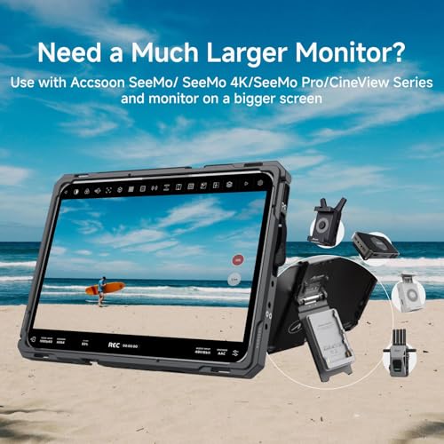 Image of Accsoon PowerCage ProⅡ Monitor Cage for 13 inch M4 /M5 2024 /2025 Pro Gen 3,4,5,6(2018 /20 /21 /22)& 13''Air 6 /7 with NP-F Battery Plate Adapter for SeeMo 4K /CineView HE /SE /Master 4K for Video Monitoring