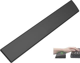 Lexonelec Keyboard Wrist Support for Full Size Mechanical Gaming Light up Apex Pro Keyboard Ergonomic Approved Memory Foam Faux Leather Wrist Rest Anti Skid Soft Wrist Cushion Durable for Game Office