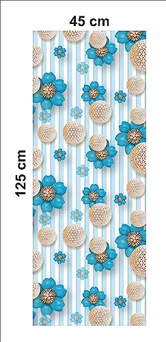 Image of CABANA HOMES PVC Self-Adhesive Wallpaper, 3D Flower Design, 45 x 125 cm, 2 Rolls (12 sq. ft), Made in India