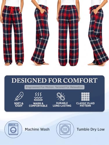 Image of Ashford & Brooks Women's Super Soft Flannel Plaid Pajama Sleep Pants