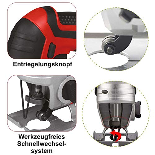 SCHMIDT security tools Akku-Stichsäge JS-19 Pendelhubstichsäge 4 Stufen, Akku 20V 4.0Ah Ladegerät Sägeblatt Holz Metall – Bild 5