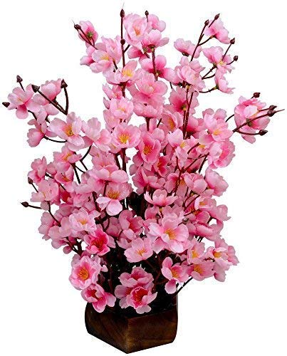 ENDECOR Pink Assorted Artificial Flower with Pot