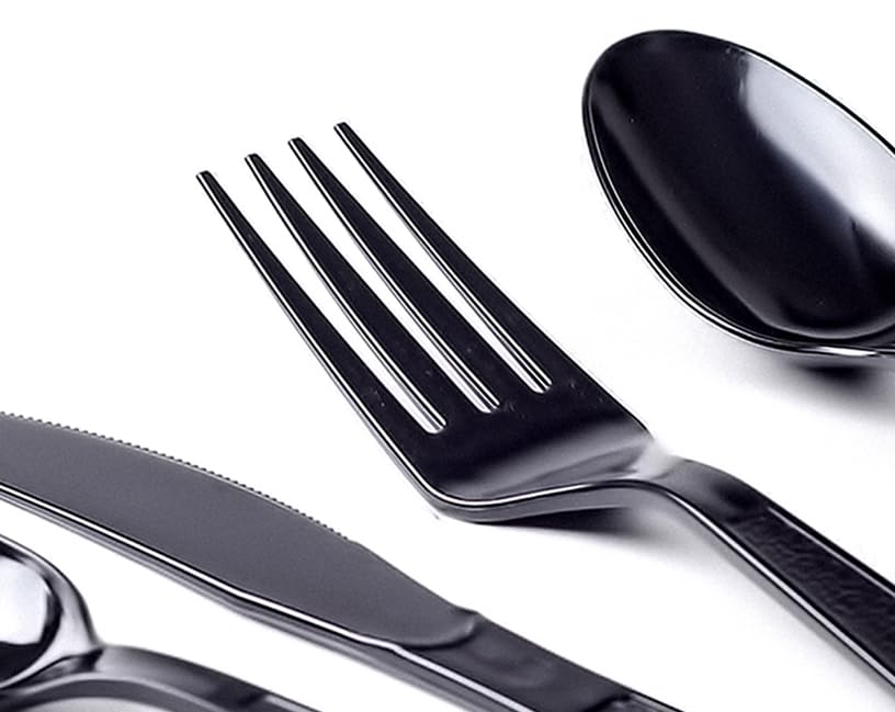 Falcon PackFAL PLASTIC FORK BLK (HD) 20X50PC - USA