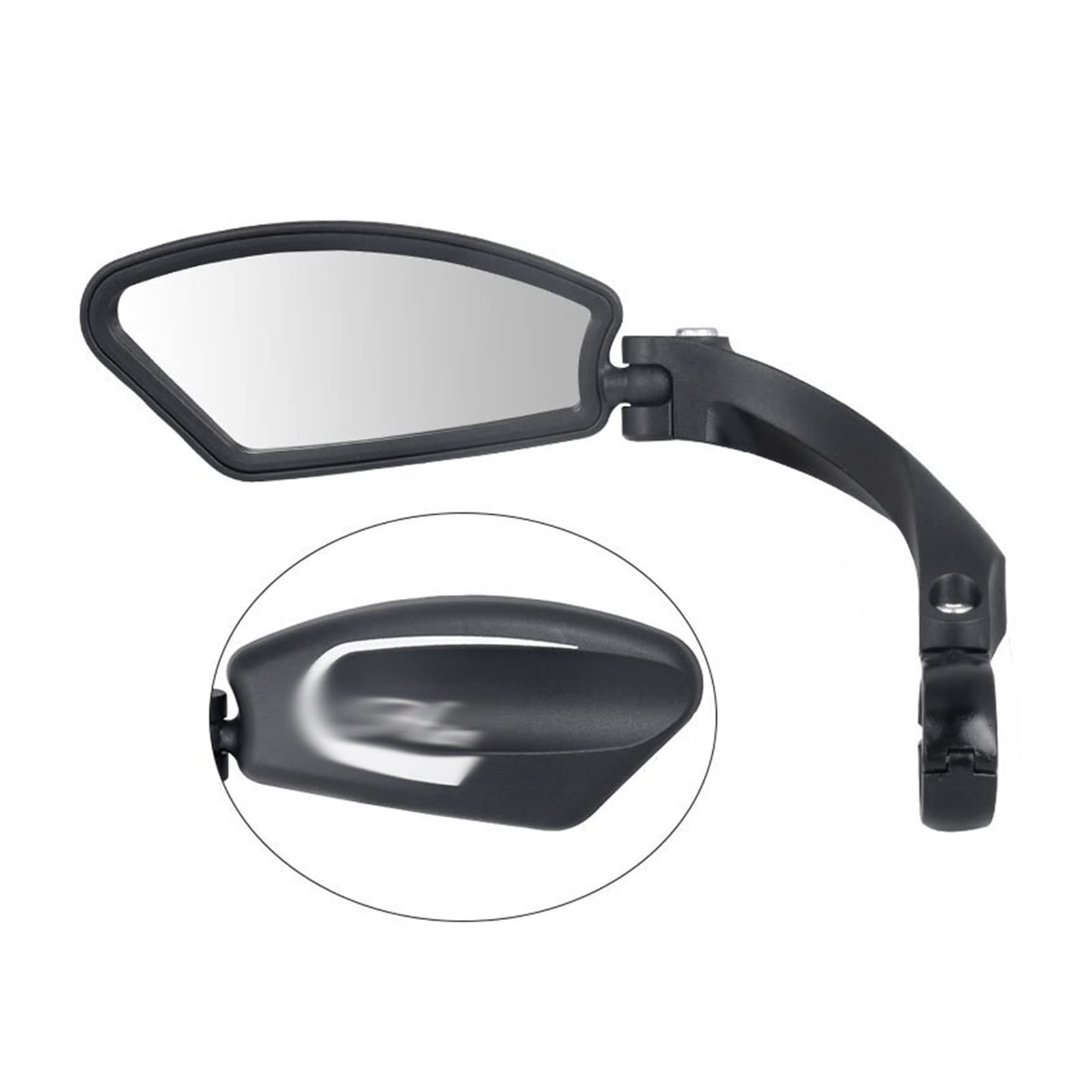 Specchietto retrovisore compatibile con scooter compatibile con M365 1S Ro Mi Pro2 E- Scooter Lente in acciaio inossidabile infrangibile trasparente Rotazione a 360°