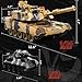 DBshoot 1/24 RC Tank, US M1A2 Army Toys with Sound Effects, Lights and Smoke, 2.4GHz Remote Control Tank for Boys, Infrared Battle Toy with Smoke and Sound Effect Gift for Kids Aged 4+