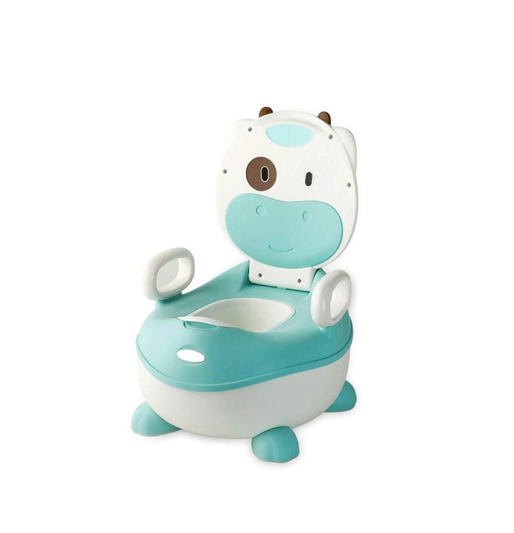 Bambini Potsy Training Seat for Ragazzi e Ragazze Toddlers - Carino Baby pottella WC, Blu (Color : Green)