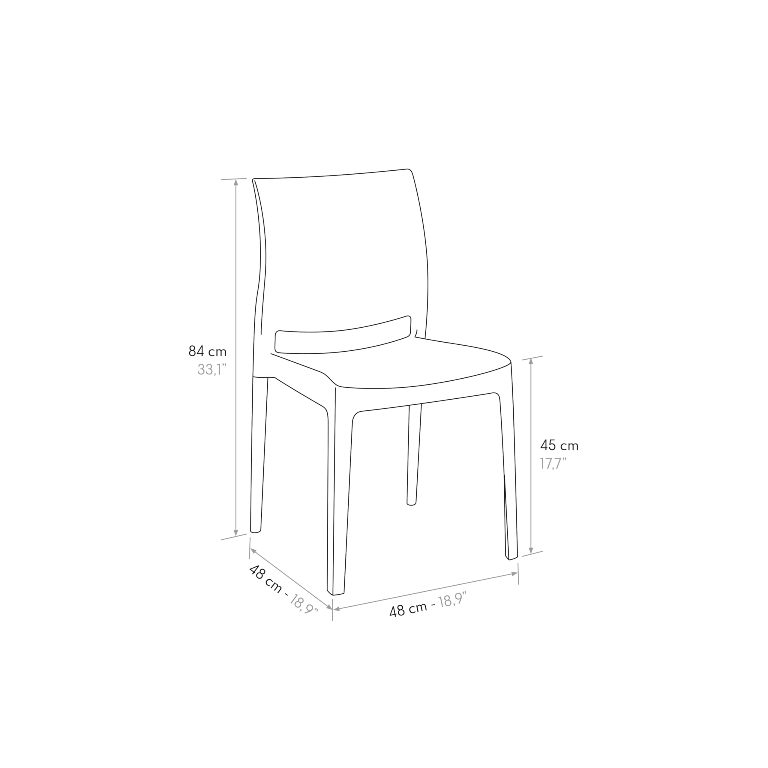 PAZZO DESIGN Silla Alberto Juego de 4 Sillas Verde - ID_2027