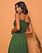 GOLDSTITCH Women's 2023 Summer Bohemian Spaghetti Strap Smocked A Line Flowy Maxi Dress Army Green