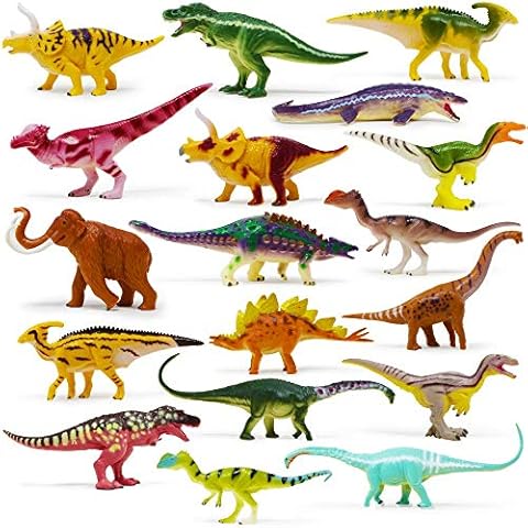 Boley 18 Pack 4" Dinosaur Toy Set - Educational Dinosaur and Mammoth Figures - Realistic Toys for Kids - Perfect for Learning and Play - Great Birthday Party Favors - Safe & Durable - Ages 3+ Cover