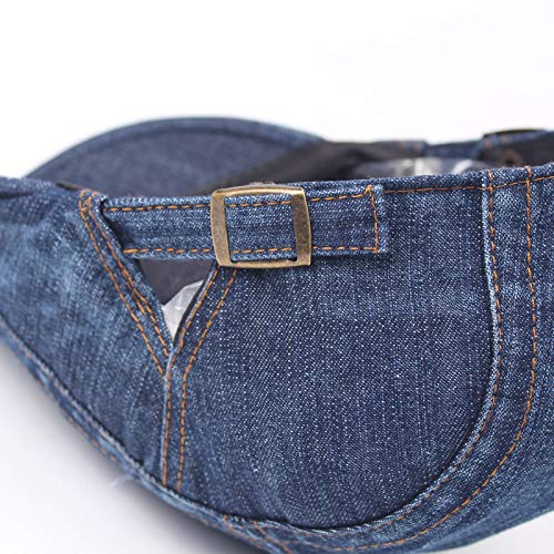 Image of Quanhaigou Unisex Denim Newsboy Hats Flat Ivy Gatsby Cabbie Driving Berets Hat Cotton Dad Cap for Men Women