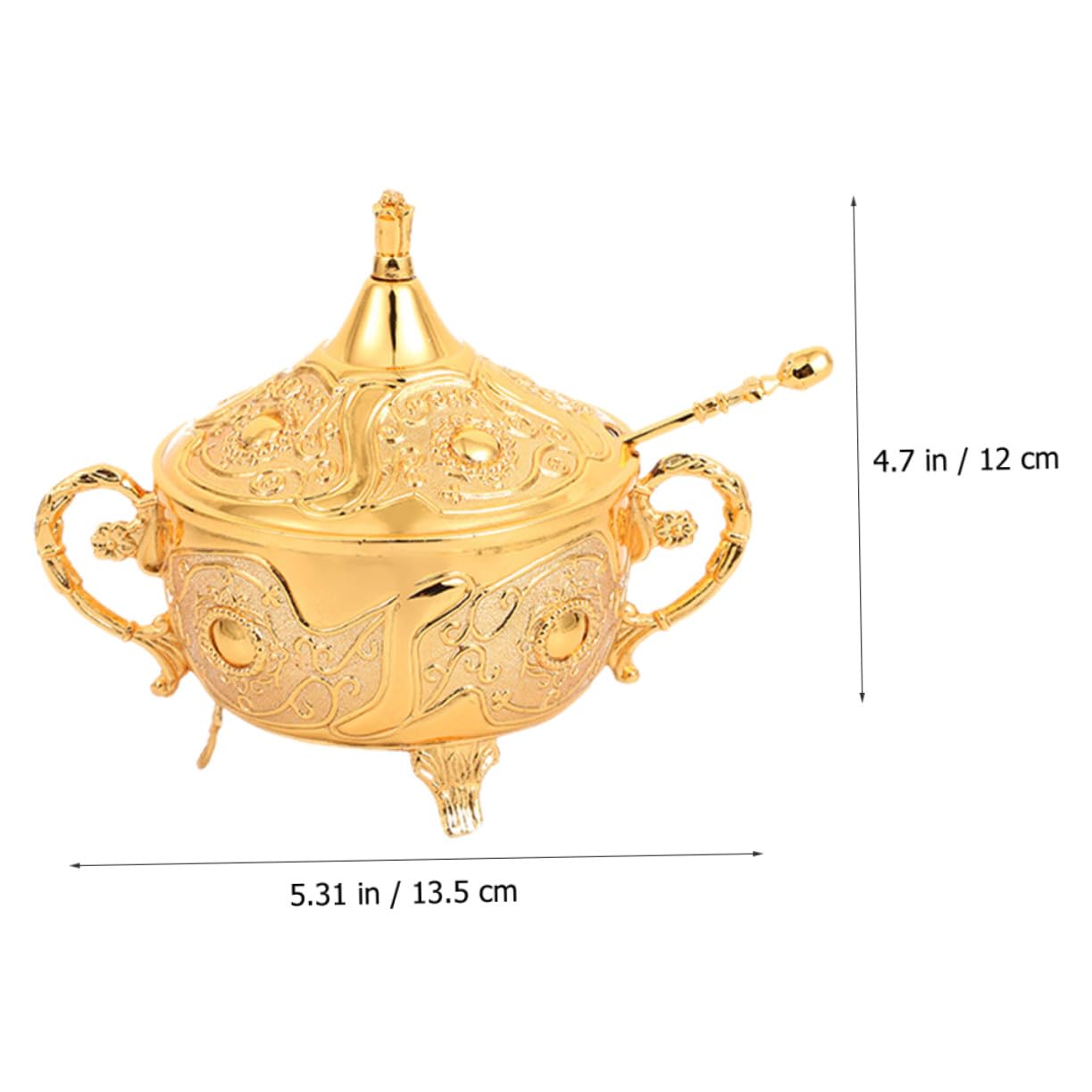 VALICLUD Gewürzgläser mit Goldener Deckel Gewürzbehälter Luftdichte Versiegelung für Aufbewahrung von Gewürzen Europäisches Design mit Muster und Griff