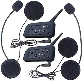 Intercomunicador Bluetooth Moto V6 Plus Capacete Kit 2x par Gps mp3 Wlxy