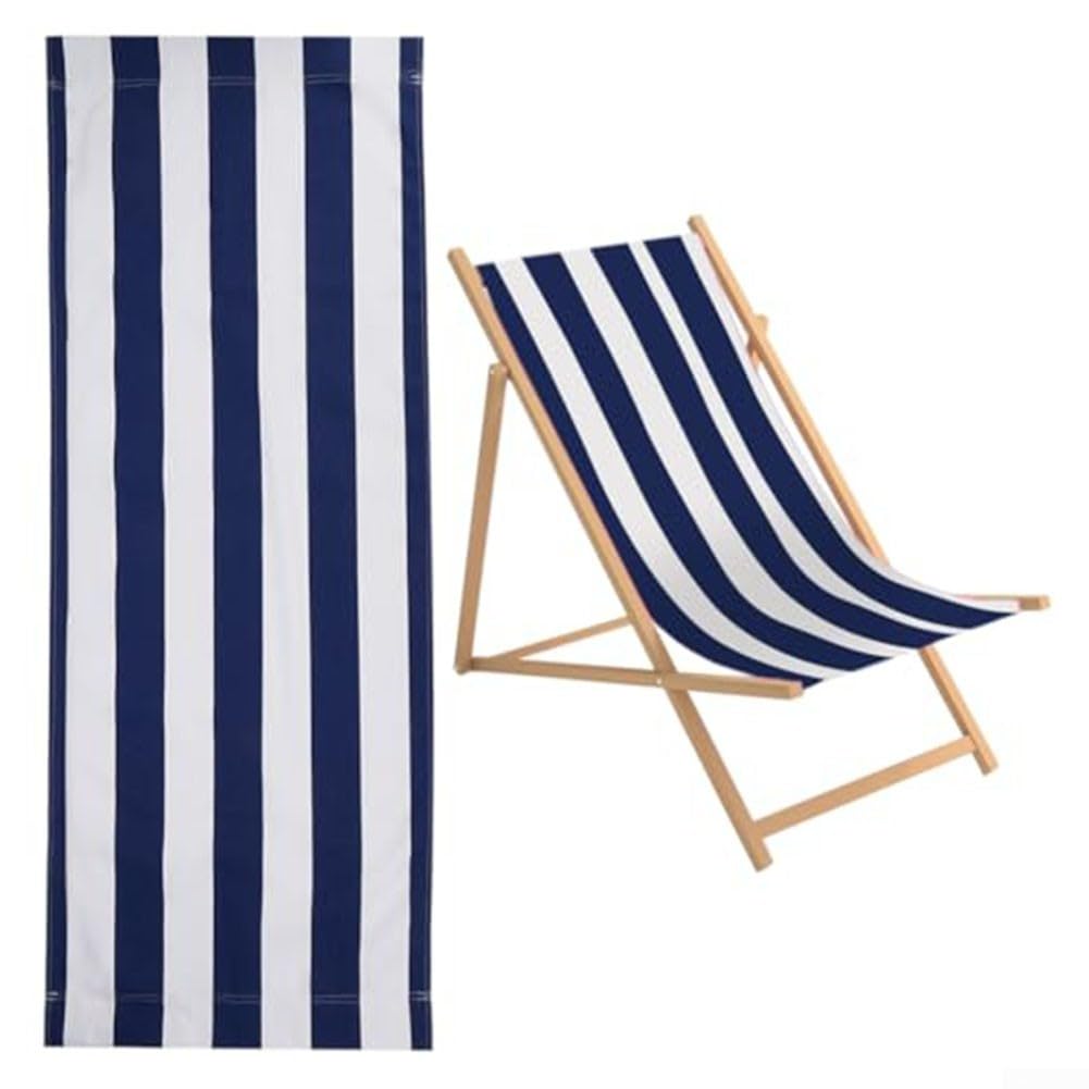 Copertura di ricambio per letto da spiaggia, poltrona lounge, tessuto, cinghia di ricambio, tela pieghevole, tessuto poliestere (2 pezzi)