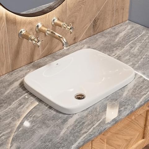 Los Flexi 20" White Ceramic Sink Cover