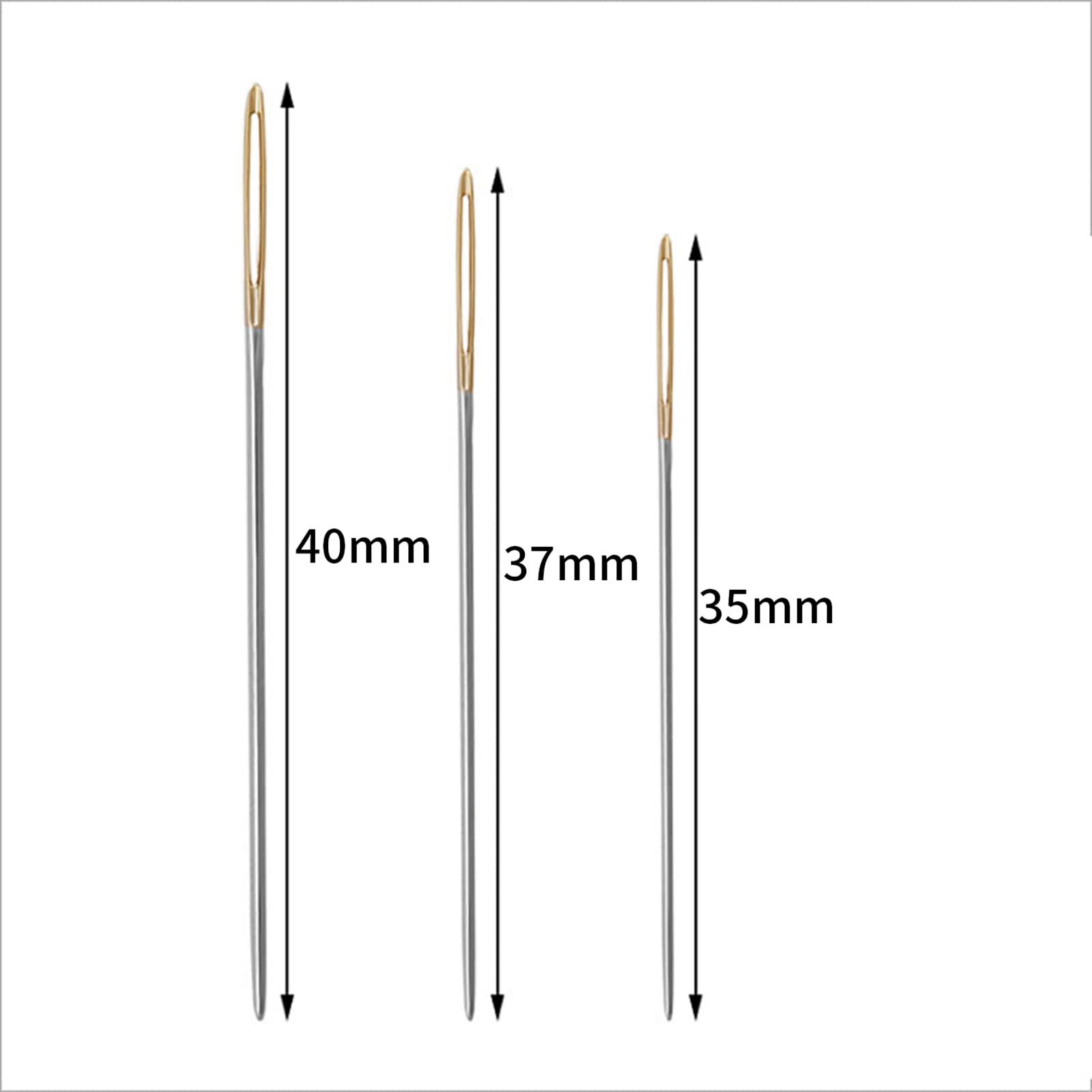 20 Aiguilles à Coudre à Gros Chas – 5,8 Cm – En Acier Inoxydable – Pour Couture, Tricot, Bricolage