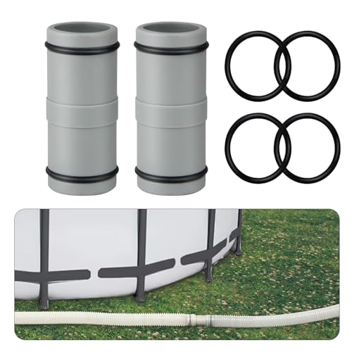 SIGANDG Pool Hose Adapter/Connector, 32MM/1.25” Durable Vacumm Pump Pipe 2PCS, 32mm pool hose connector, for Above Ground Swimming Pool and Pool Filter Pump