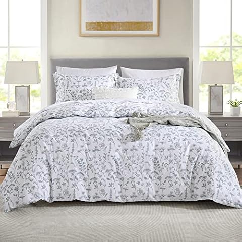 CozyQQ Cotton Floral Duvet Cover Set Cover