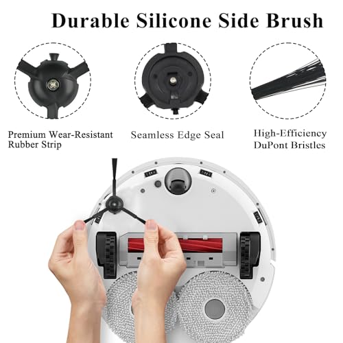 Image of Side Brushes Replacement Compatible with Roborock Q Revo /Qrevo S /Qrevo Pro /Qrevo Master /S8 /S8+ / S8 Pro Ultra /Q5 /Q7 /Q7Max /Q8 Max /S7 /S7 Max Ultra /S7 MaxV /S6 /S5 /S4 /E2 /E3 /E4 /E5 Robot Vacuum