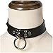 HUNIGIR Reze Choker Necklace with Pull Ring Black Leather Adjustable Choker Gothic Punk Collar Necklace for Women