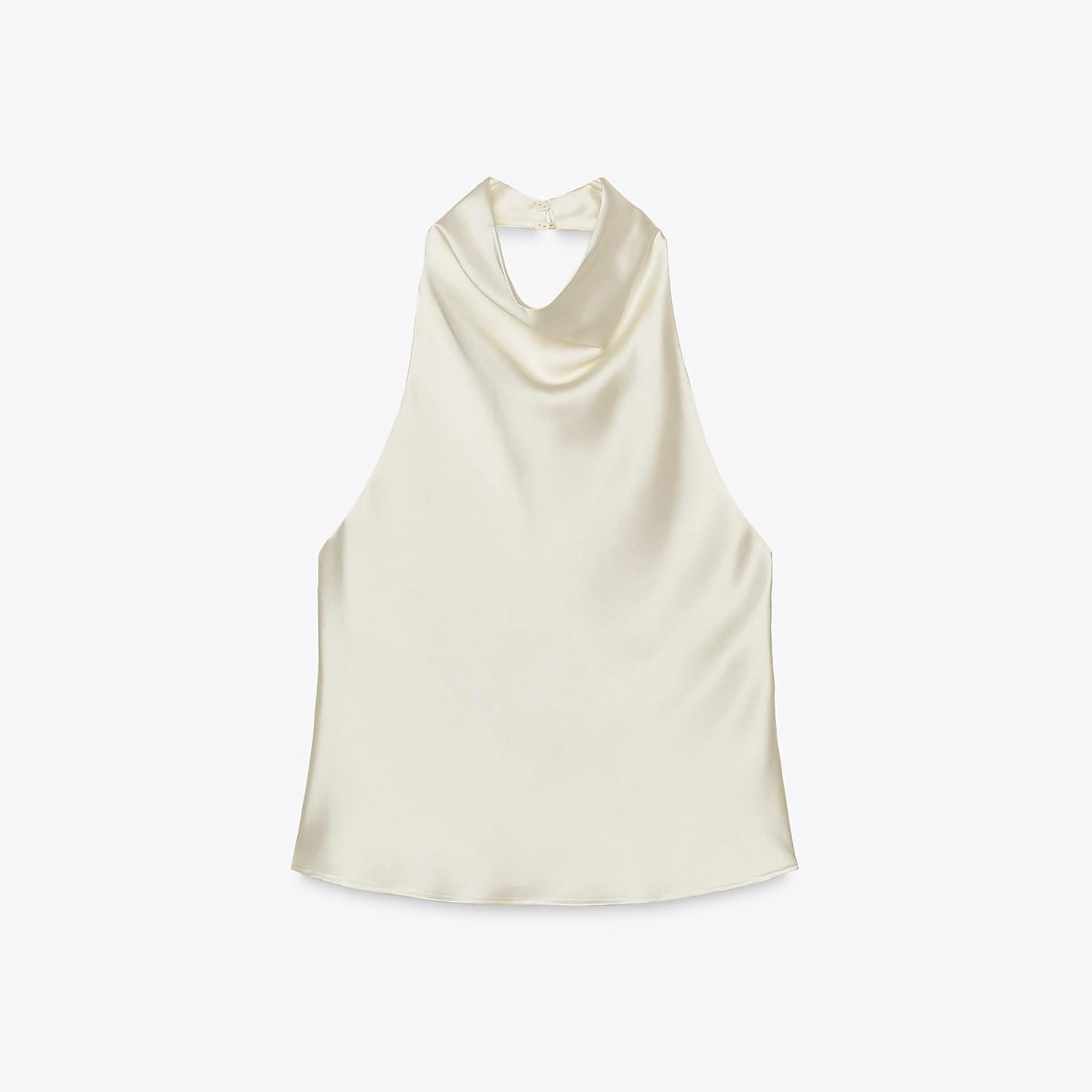 Women's Silk Satin Tank Tops Halter Draped Front Sexy Backless Womens Summer Tops Elegant Camisole Tops - Image 4