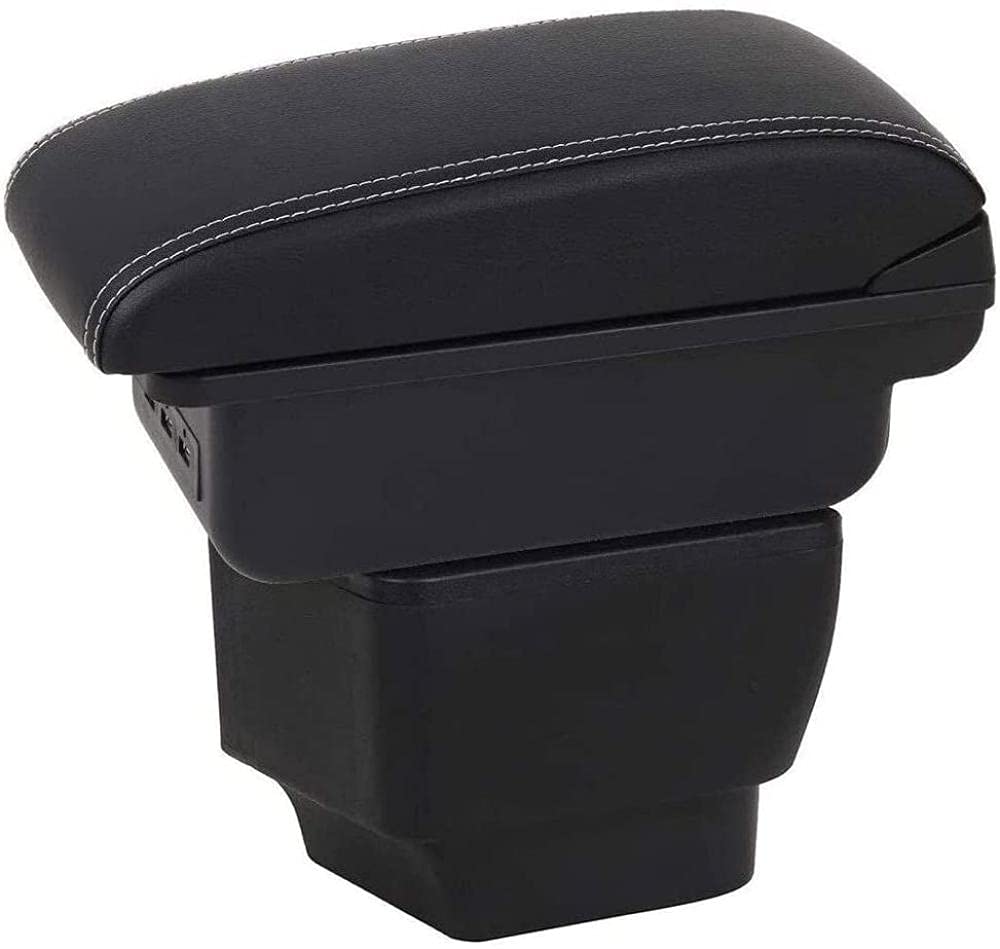 ZYSDZQCar Armrests Storage Box Organizer Storage Center Console WITH USB Ports Internal Accessories, FIT For M/Azda 2 D/EMIO 2006-2016