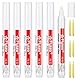 Jarcynious 6 Stück Fugenstift Weiß mit Ersatzspitze, Fugenweiß Stift für Fliesen im Badezimmer, Fugenweiss Bad Wasserfest, Fugenstift Fugenmörtel, Fugen Reparatur Stift für Fliesen, Wand, Boden