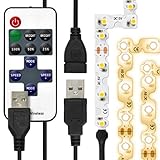(リモコン式 USB延長ケーブル付) LEDテープライト (90度 曲がる) 貼レルヤ USB (電球色) 1m 60灯 角に合わせて曲げながら両面テープで貼り付け可能なフレキシブルタイプ 3000K JTT Online