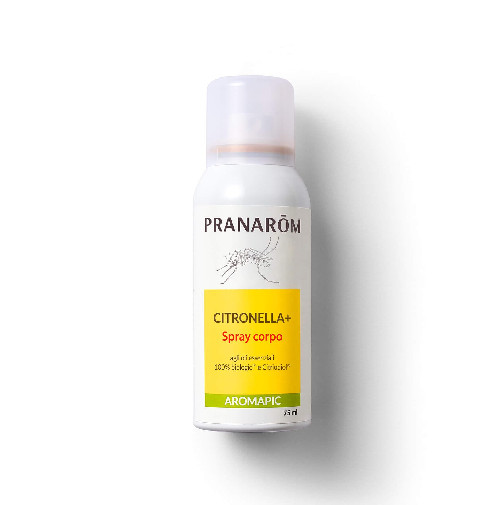 PRANARÔM - Aromapic - Spray Antizanzare Corpo Citronella+ Bio - Efficacia 7 Ore - Oli Essenziali Naturali e BIO - Repellente Zanzare con Azione Protettiva Duratura - 75 ml