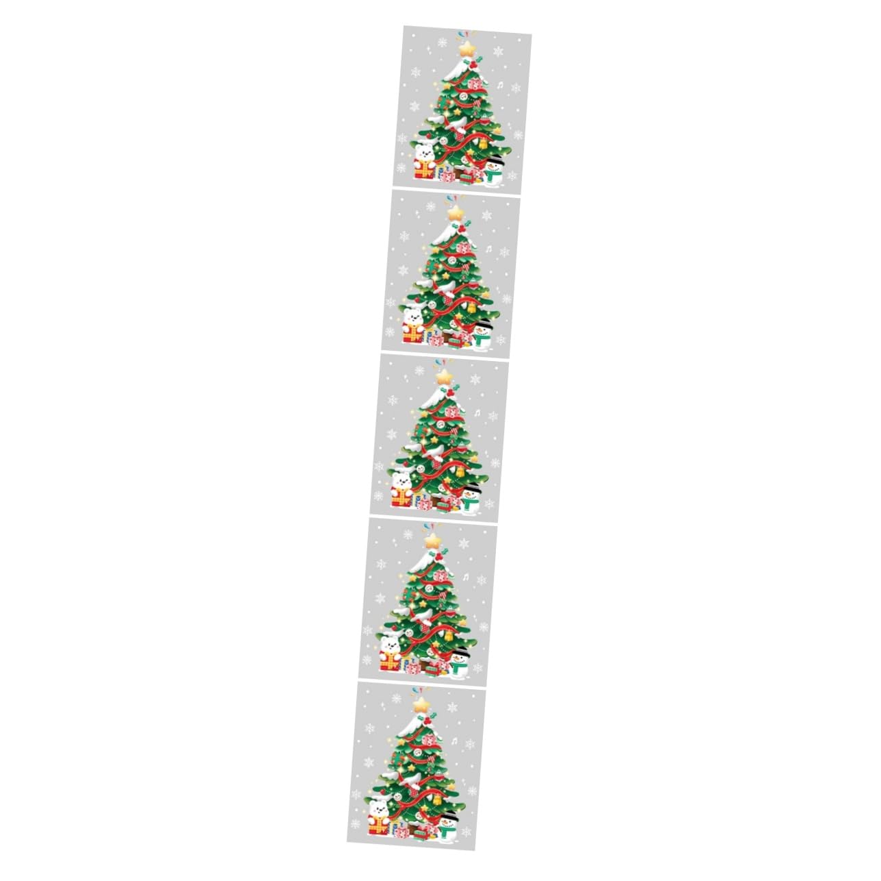 5 Fogli Adesivi per alberi di Natale adesivo vetrina natalizia decorazione di decalcomanie natalizie adesivi da parete natalizi adesivi natalizi per muro arredamento pvc PRETYZOOM