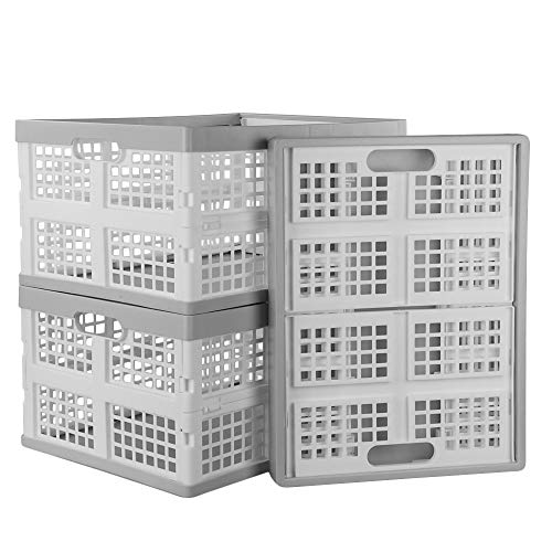 Callyne - Juego de 3 cestas de almacenamiento plegables, caja plegable apilable de 30 L