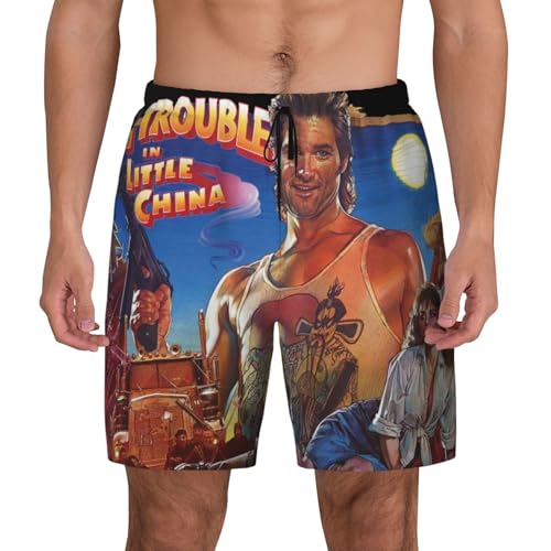 Teen Boys Sports Swim Trunks for Big Trouble in Little China Beach Board Shorts Surf with Pocket Mesh Lining for Sports