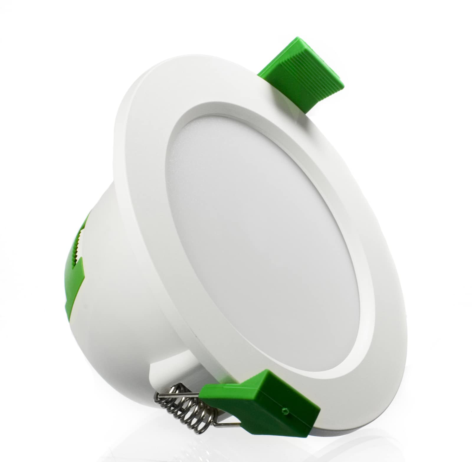 LIGHTWORLD24 10 Stück dimmbare Bad LED Einbauleuchten IP44-9W warmweiß - kaltweiß - neutralweiß - runde Deckenspots 230V Cover - Weiß - Silber CCT-Einbaustrahler