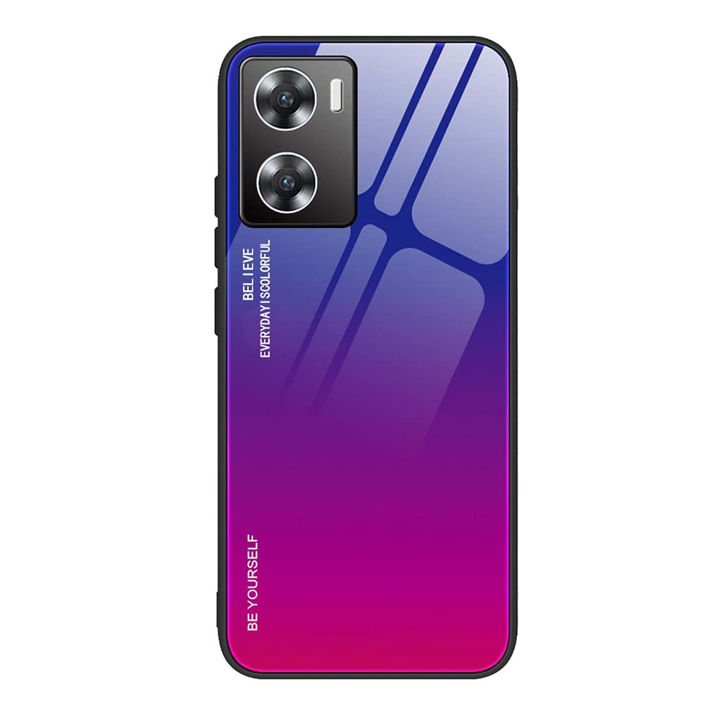 SEAHAI Cover Per Oppo A57s / A57 4G – Custodia Rigida Con Glitter, TPU E PC, Ultra Sottile – Vulcanico Rosso - 3
