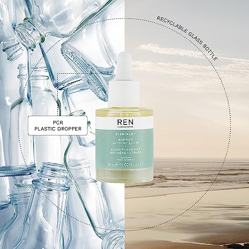 Ren Clean Skincare - Evercalm™ Barrier Support Elixir - Skin Barrier Strengthening Face Oil For Dry & Sensitive Skin, Cruelty-Free & Vegan #TOP5