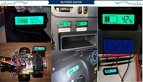 Medidor Bateria Voltímetro Percentual Carga Capacidade 12v 24v 36v 48v Bicicleta patinete elétrica m