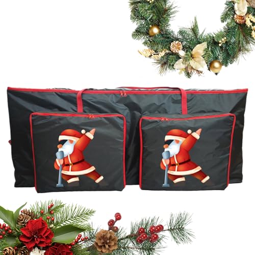 Sac de rangement étanche pour couronne de Noël grand format guirlandes - 2