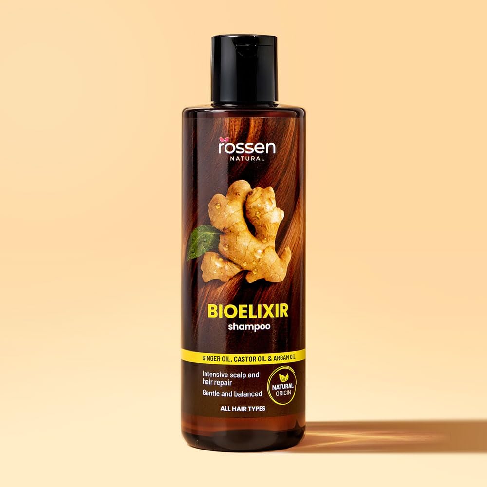 Rossen Hair Infusion Set – Trattamento Anticaduta Capelli, Favorisce la Crescita, con Olio di Argan & Zenzero, Formula 4 in 1 con Ingredienti Naturali, Rinforza e Nutre