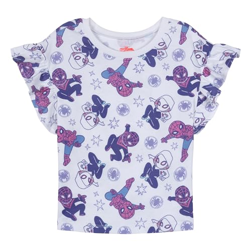 Image of Marvel Girls T-Shirt and French Terry Shorts Outfit Set Toddler to Big Kid Sizes (2T - 14-16)