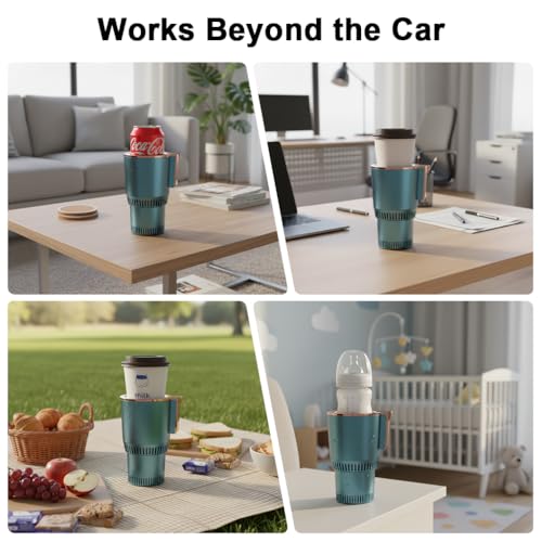 Image of STHIRA 1 Pack Smart Car Heater and Cooler Cup Car Hot and Cold Cup Holder with Fast Heating and Cooling for Travel and Daily Use