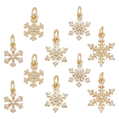5 Stili:Riceverai 10 pezzi di ciondoli a forma di fiocco di neve in 5 stili. La dimensione è di circa 12 - 17x9 - 13x1.5 - 2.8mm , Foro:3mm . Stili e dimensioni diversi possono essere utilizzati a piacimento per soddisfare le esigenze di diversi scenari