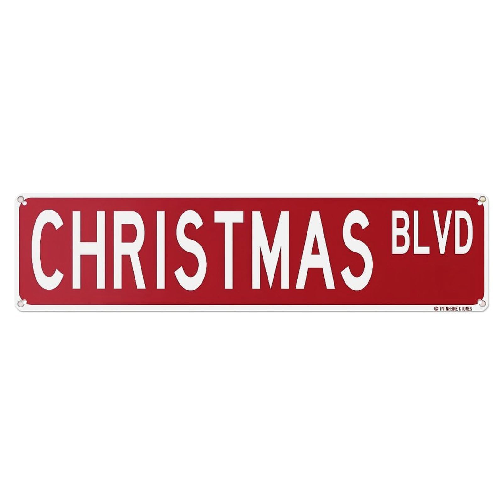 Jdyansheng Vintage Christmas Blvd Street Sign Tin Sign Metal Poster Metal Signs For Home Man Cave Bar Cafe Kitchen Laundry Room Wall Decorations 4X16 Inches