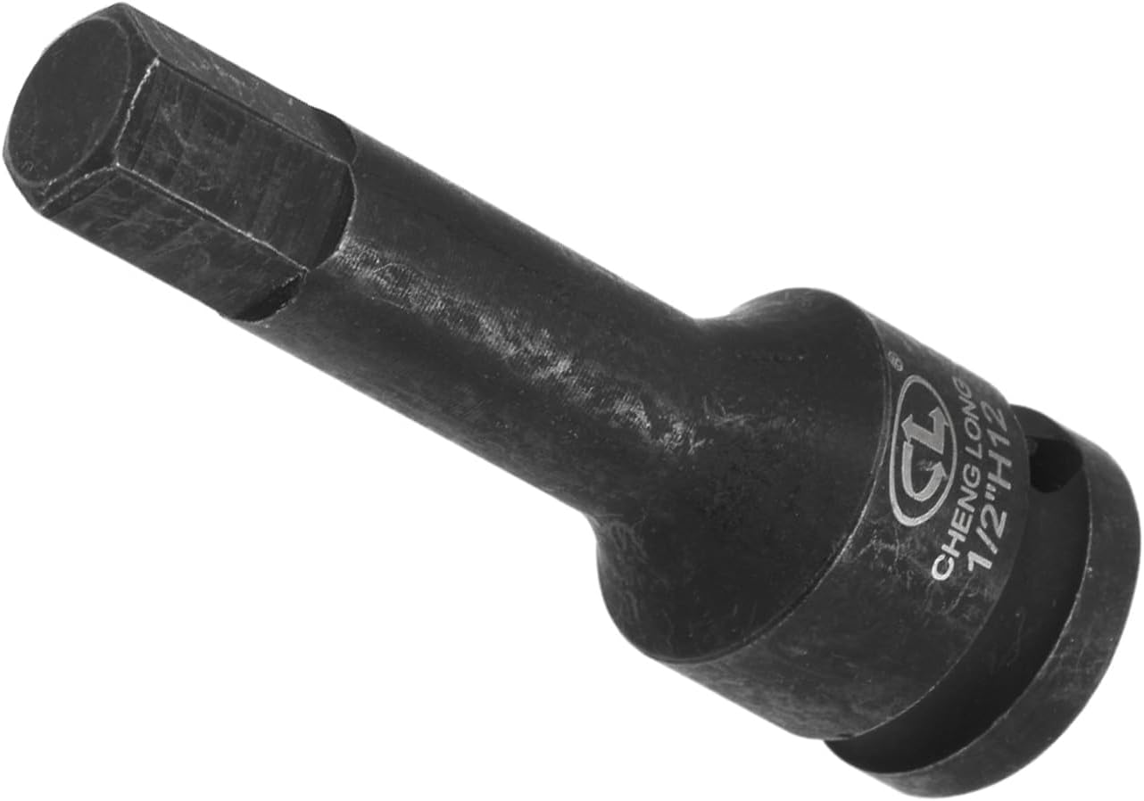 H14 Impact Hex Bit Socket, 1/2" Drive, CR-MO Steel, for Socket Head Cap Bolt
