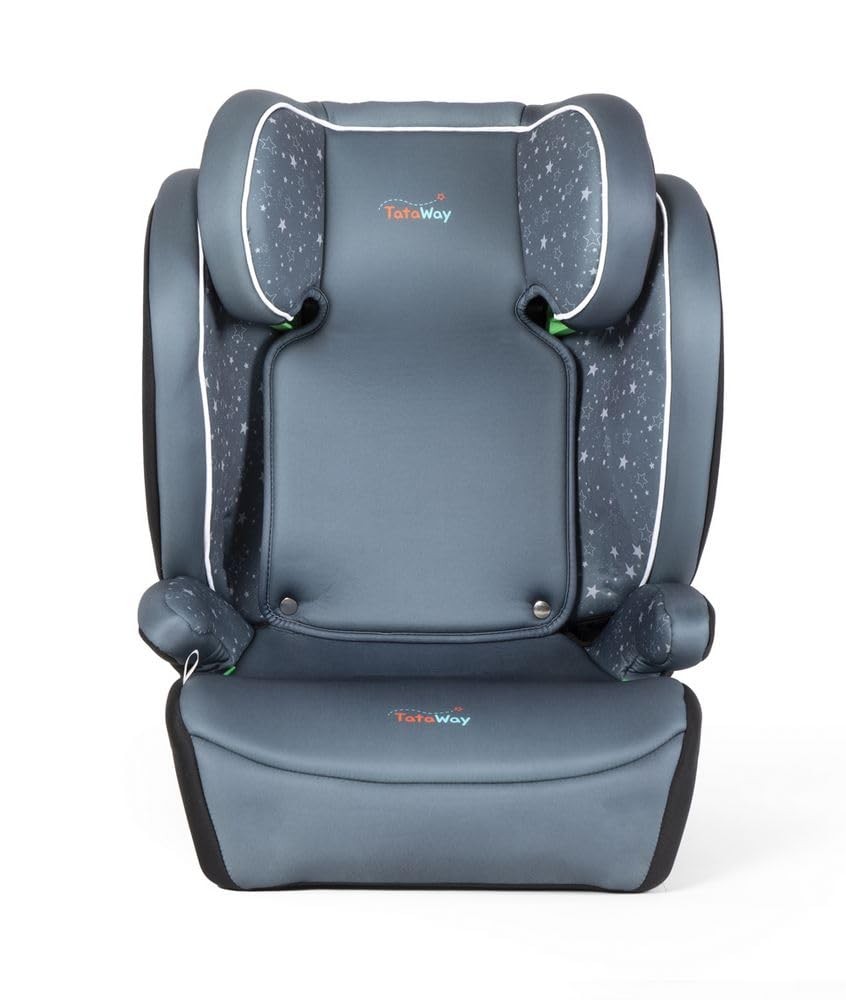 Siège Auto Avec Fixation ISOFIX Pour La Sécurité Des Enfants D'une Hauteur De 100 à 150 Cm Avec Graphismes Sur Fond Gris